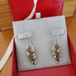 Red Envelope silver and gemstone earrings